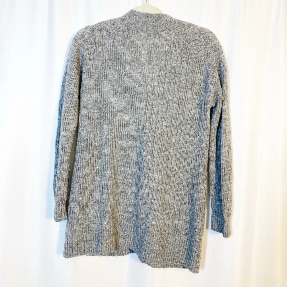 Everlane The Oversized Alpaca Pocket Cardigan Sweater Heathered Stone Grey
